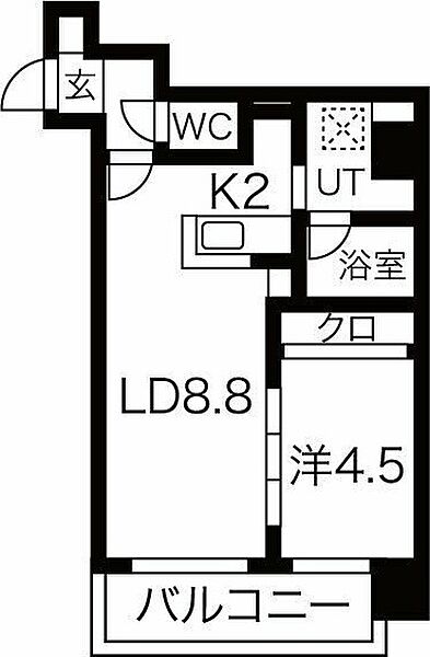 北海道札幌市豊平区月寒中央通8丁目(賃貸マンション1LDK・3階・35.75㎡)の写真 その2