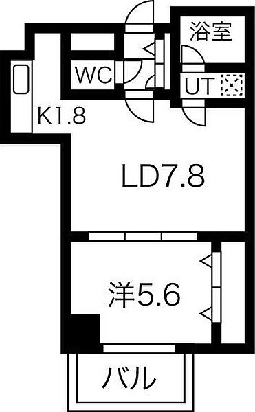 北海道札幌市豊平区中の島二条5丁目(賃貸マンション1LDK・7階・32.73㎡)の写真 その2