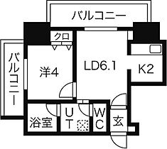 北海道札幌市中央区南九条西12丁目（賃貸マンション1DK・12階・29.05㎡） その2