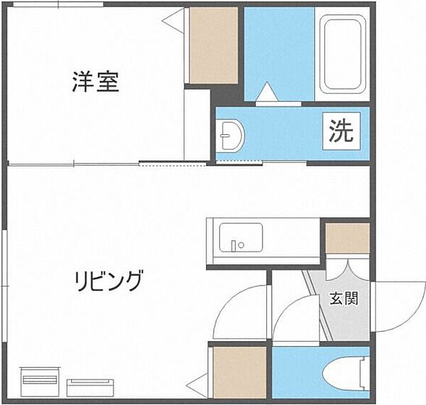 北海道札幌市中央区南七条西10丁目(賃貸マンション1LDK・1階・30.74㎡)の写真 その2