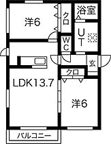 ル・ファール南郷15  ｜ 北海道札幌市白石区南郷通15丁目北（賃貸マンション2LDK・2階・55.76㎡） その2