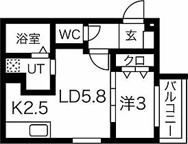 Y.T　tower月寒東(ワイドットティータワー月寒東)  ｜ 北海道札幌市豊平区月寒東三条9丁目（賃貸マンション1LDK・3階・27.49㎡） その2