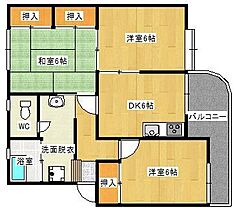 森住マンション 202 ｜ 鳥取県米子市西福原1丁目4-20（賃貸マンション3DK・2階・57.00㎡） その2