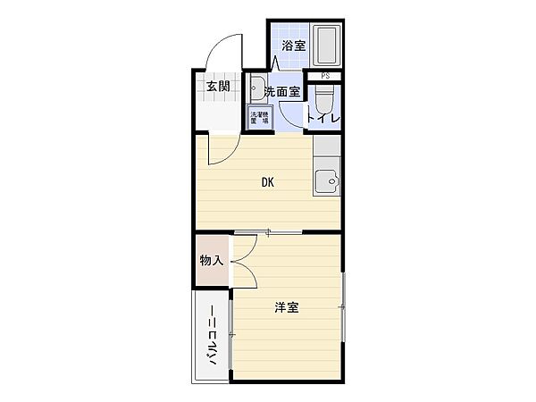 インパレスＢ 1C｜鳥取県米子市冨士見町(賃貸マンション1DK・1階・28.63㎡)の写真 その2