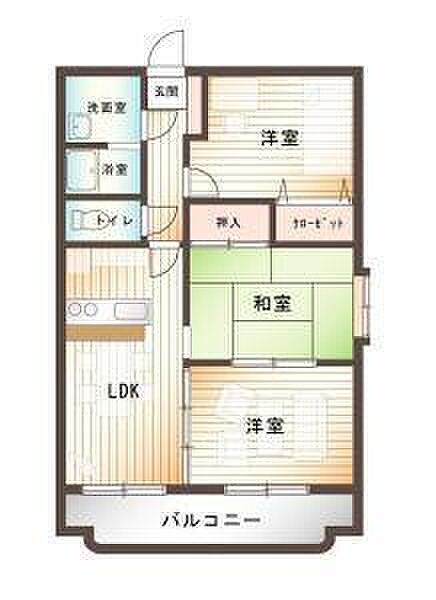 サンコート大島Ａ棟 305｜宮崎県宮崎市大島町(賃貸アパート3LDK・3階・65.17㎡)の写真 その2