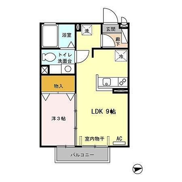 サンハイム原田 205｜宮崎県宮崎市大塚町(賃貸アパート1LDK・2階・29.25㎡)の写真 その2