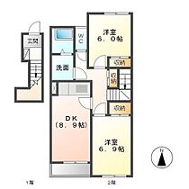 CASA I 203 ｜ 宮崎県宮崎市佐土原町下田島（賃貸アパート2DK・2階・55.14㎡） その2