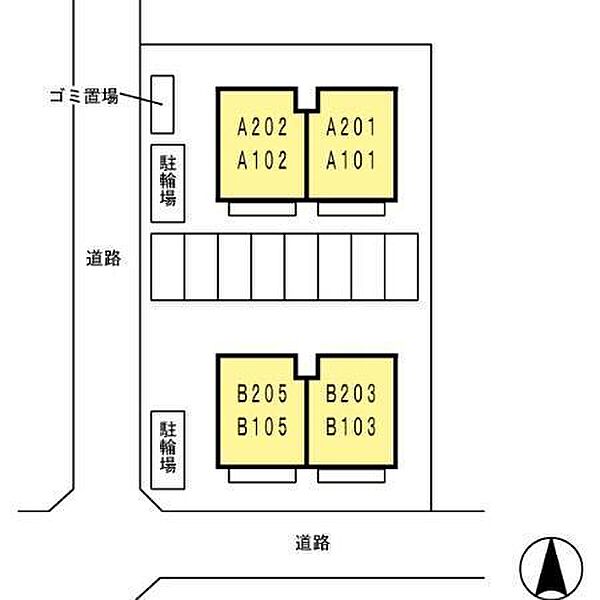 アムール神宮B 203｜宮崎県宮崎市神宮西2丁目(賃貸アパート2LDK・2階・55.47㎡)の写真 その5