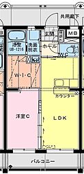 MARINE　ROAD（マリンロード） 1階1LDKの間取り