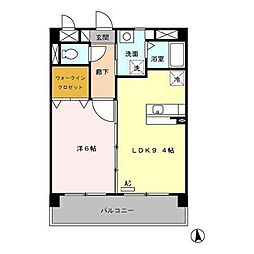 レ・フレール　イタキチ 3階1LDKの間取り