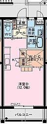 MARINE　ROAD（マリンロード） 3階ワンルームの間取り