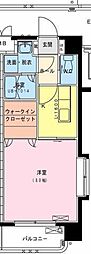 ユーミー大橋 5階1Kの間取り