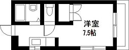 オクトワール宮崎西1番館 ワンルームの間取図画像