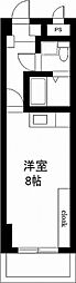 リバータウン原町 ワンルームの間取図画像