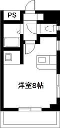 エスポワール鶴島 ワンルームの間取図画像