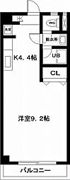 ism ワンルームの間取図画像