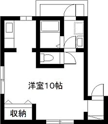 ホワイトメゾン 1Kの間取図画像