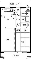 ベル・コーポ・ハシモト 2DKの間取図画像