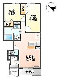 サンタプレイス7 2LDKの間取図画像