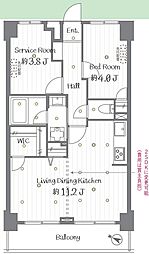 クリオ南林間弐番館 1SLDKの間取り