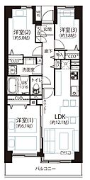 シーサイド片瀬江ノ島 3LDKの間取図画像