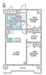 間取図画像 2SLK
