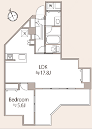 ニュー菊名ハイツ 1LDKの間取図画像
