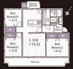 間取図画像 3LDK
