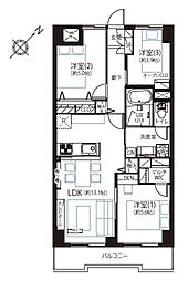モンテベルデ横浜 3LDKの間取図画像