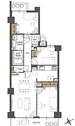 湘南鷹取・ミセスカーム 3LDKの間取図画像