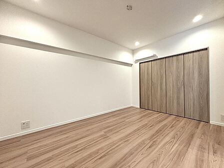 収納も完備しており、シンプルで使いやすい洋室です