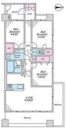 ユニーブル東戸塚 3LDKの間取図画像