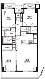 ベルヴィル杉田3 3LDKの間取図画像