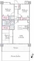 クオス戸塚レジデンシャルステージ 3LDKの間取図画像