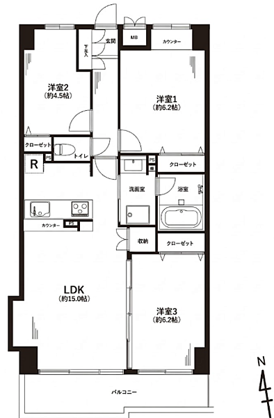 間取りを拡大表示