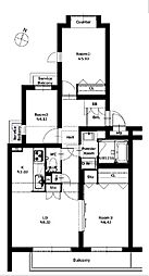 港南中央パーク・ホームズ 3LDKの間取図画像