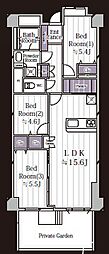 グランドメゾン朝比奈 3LDKの間取図画像