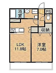 JR日豊本線 都城駅 バス10分 南菖蒲原下車 徒歩2分の賃貸マンション 5階1LDKの間取り