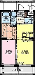 (仮称)都城天神町YマンションII 1LDKの間取図画像