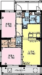 (仮称)都城天神町YマンションII 2LDKの間取図画像