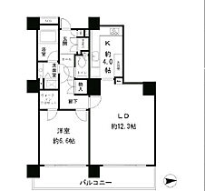 リバーポイントタワー 1403 ｜ 東京都中央区佃1丁目11-6（賃貸マンション1LDK・14階・55.65㎡） その2