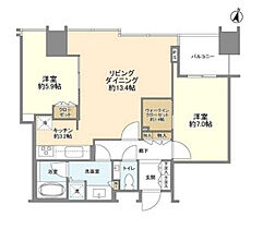 大崎ウエストシティタワーズ E棟 2408 ｜ 東京都品川区大崎2丁目（賃貸マンション2LDK・24階・68.25㎡） その2