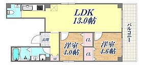 楊ビル  ｜ 兵庫県神戸市兵庫区荒田町2丁目（賃貸マンション2LDK・2階・50.00㎡） その2