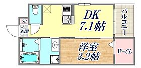 兵庫県神戸市中央区八雲通2丁目（賃貸マンション1DK・3階・25.10㎡） その2