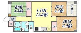 夢野ハイタウン2号棟  ｜ 兵庫県神戸市兵庫区菊水町10丁目（賃貸マンション3LDK・12階・61.32㎡） その2