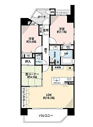 プレサンス錦エボリューション 3LDKの間取図画像