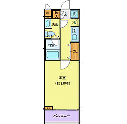 ARTESSIMOLENNA 1Kの間取図画像