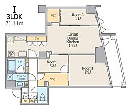 ガーデンザヴィス不動前 3LDKの間取図画像