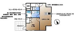 世田谷区北沢2丁目マンション 1LDKの間取図画像
