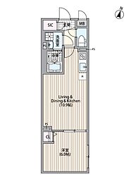 港区南麻布3丁目マンション 1LDKの間取図画像